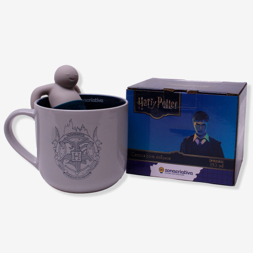 Caneca com Infusor Hogwarts | 400 Ml | Harry Potter   # - Produto Original