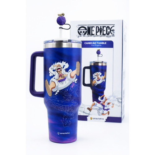 Canecão Tumbler e Pingente Luffy Gear V | Térmico One Piece   # - Produto Original