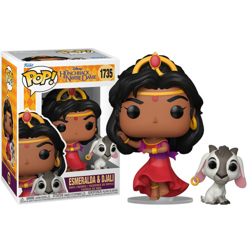 Pop! Funko Esmeralda e Djali #1735 | Corcunda de Notre Dame   # - Produto Original