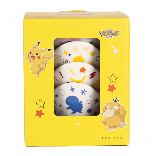 Kit Bowl Pikachu e Amigos| Kawaii | Pokémon   # - Produto Original