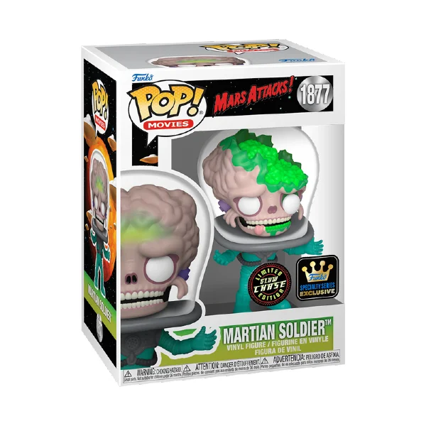 Martian Soldier Glow Chase 1877 Exclusivo Funko Pop Specialty Series - Mars Attacks - #1877 FUNKO POP #1877 - Produto Original
