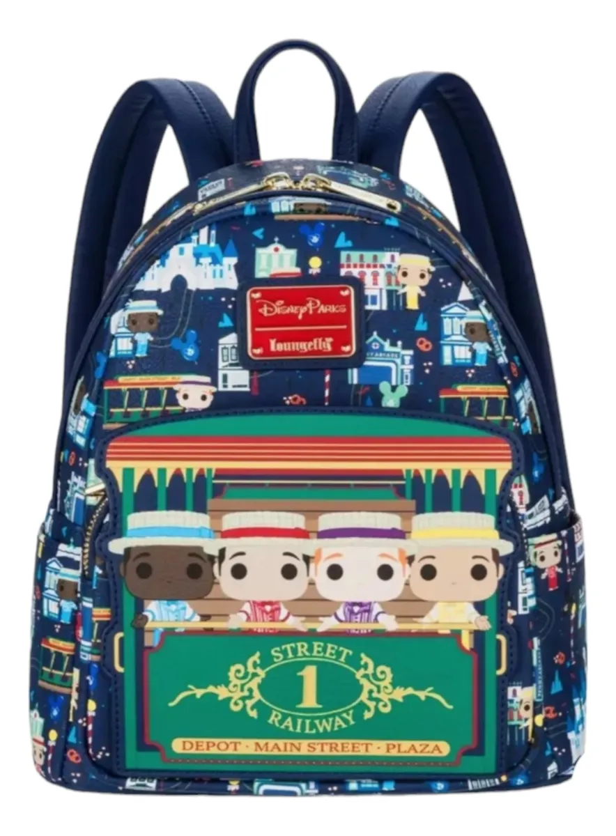 Funko Pop Loungefly Mochila Disney Parque Railway Street Depot Main Street Plaza - Loungefly - Funko Pop FUNKO POP #0 - Produto Original