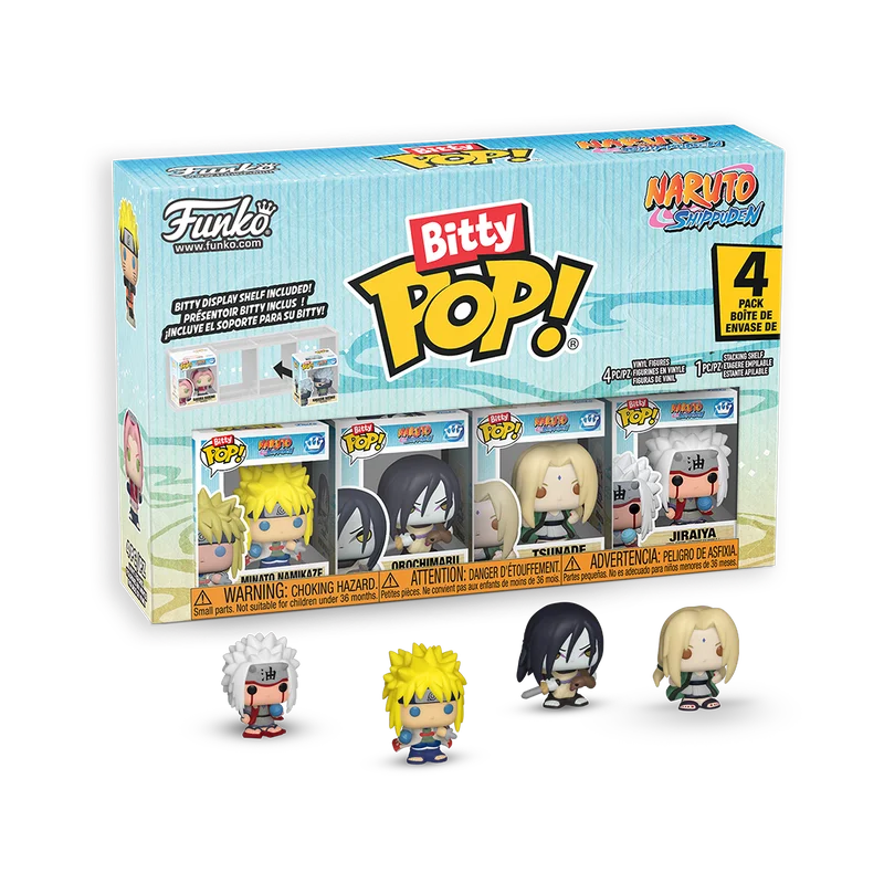 Bitty Pop! Tsunade Minato Namikaze Orochimaru Jiraiya 4 Pack Naruto Shippuden   # - Produto Original