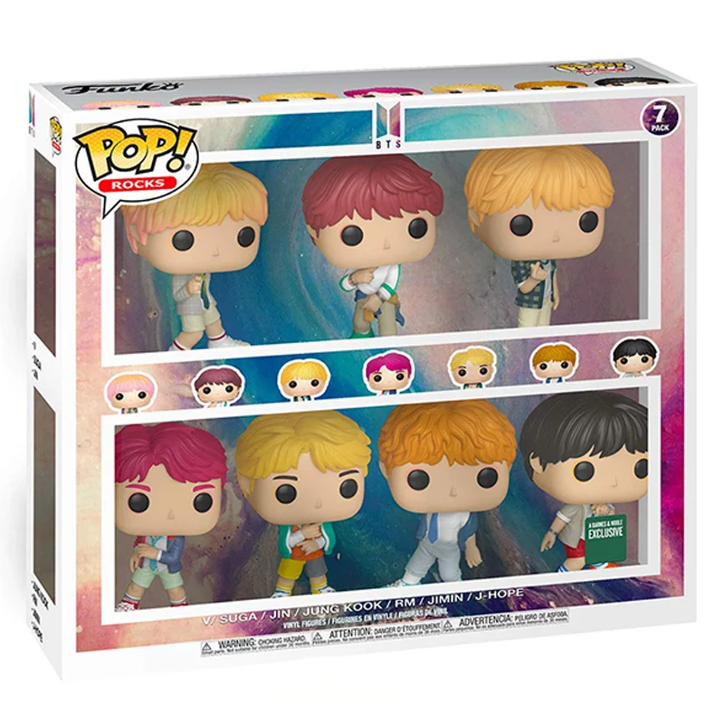 Funko Pop! BTS 7 Pack Exclusivo V / Suga / Jin / Jung Kook / RM