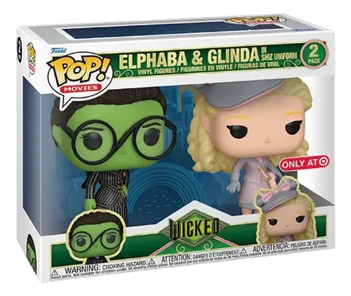 Funko Pop! Elphaba & Glinda in Shiz Uniform 2 Pack Exclusivo Wicked   # - Produto Original