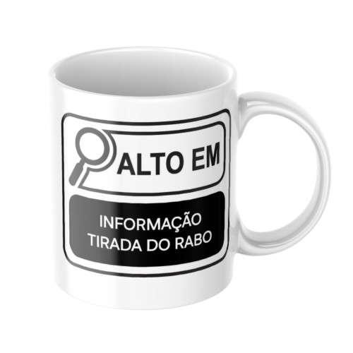 Caneca Memes - Alto em informação Personalizado # - Produto Original