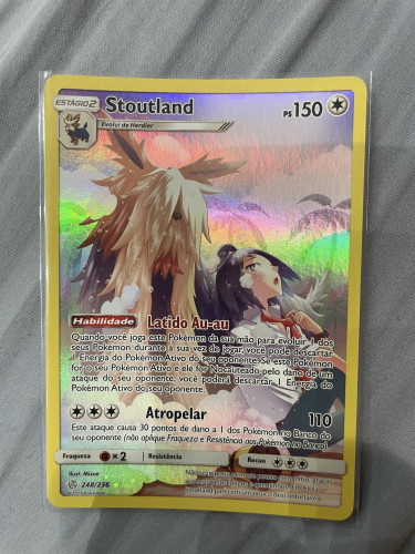 Carta Pokémon Tcg - Stoutland (248/236) - Eclipse Cósmico - Pokemon Copag # - Produto Original