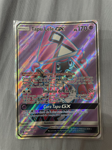 Carta Pokémon Tcg - Tapu Lele Gx (137/145) - Guardiões Ascendentes - Pokemon Copag # - Produto Original