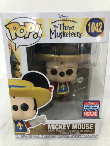 Funko Pop Mickey Mouse - 2021 Summer Virtual Funkon Exclusive - Disney The Three Musketeers - #1042 - FUNKO POP  #1042