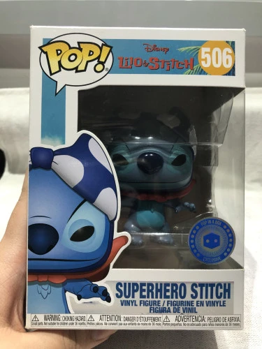 Funko Pop Superhero Stitch - Pop In A Box Exclusive - Disney Lilo & Stitch - #506 - FUNKO POP  #506