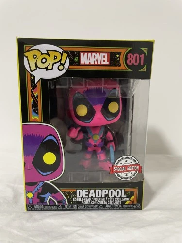 Funko Pop Deadpool - Exclusivo Black Light - Marvel - #801 - FUNKO POP  #801