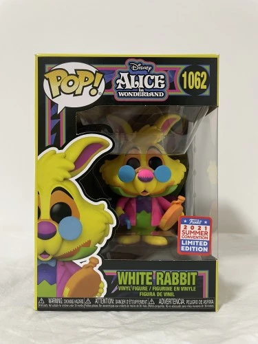 Funko Pop White Rabbit - Exclusivo 2021 Summer Convention Black Ligut - Alice No País Das Maravilhas - #1062 - FUNKO POP  #1062