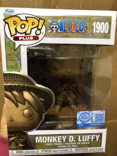 Funko Pop Luffy Exclusivo Funko Shop Estátua Bronze Com Protetor - One Piece - #1900-FUNKO POP-1900