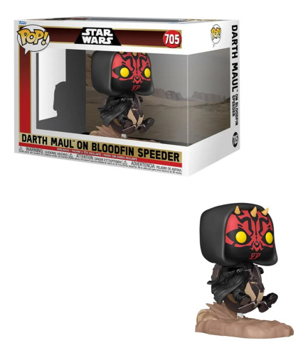 Funko Pop Deluxe Ridesd  Darth Maul 705 On Bloodfin Speeder- -