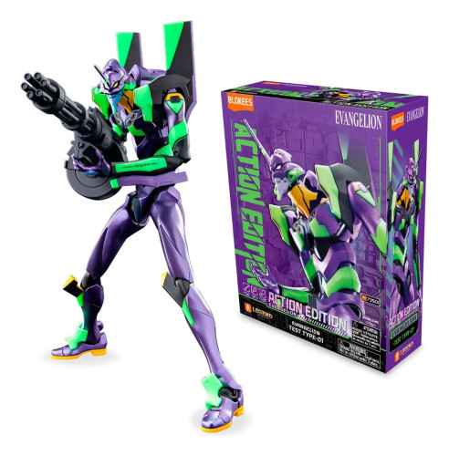 Blokees Evangelion Unidade 01 EVA Model Kit Articulado Test Type-01- -