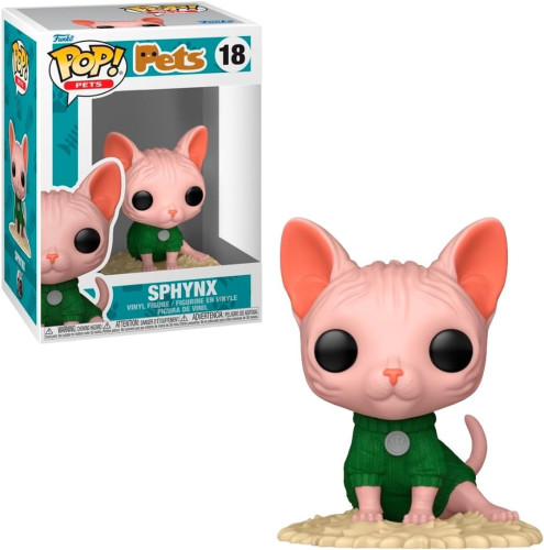 Funko Pop Pets Gato Sphyx 18 Pets Gato Pelado   # - Produto Original