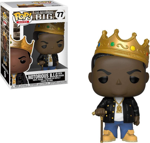 Funko Pop Rocks Notorious BIG 77 Com Coroa Notorius B.I.G   # - Produto Original