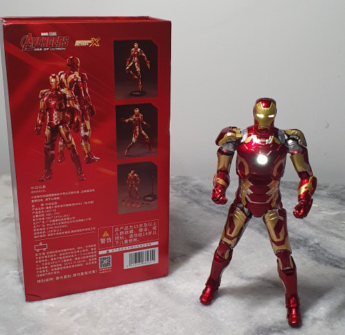 Action Figures Iron man Mark XLIII com Led original ZDtoys - Avengers Age Of Ultron - #