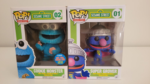 Funko Pop Cookie Monster (flocado) E Super Grove-Sesame Street-02