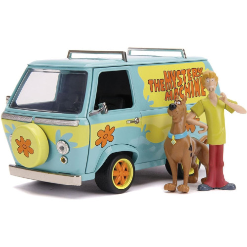 Action Figures Miniatura Jada Mystery Machine with Shaggy & Scooby-Doo 1/24 Die-Cast - Scooby Doo - #