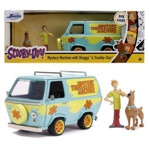 Action Figures Miniatura Jada Mystery Machine with Shaggy & Scooby-Doo 1/24 Die-Cast-Scooby Doo-