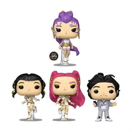 Funko Pop Coleção Guerreiras Do K-pop Set (rumi Chase/mira/zoey/bobby) -2429/2430/2431 K-Pop Demon Hunters #2432 - Produto Original