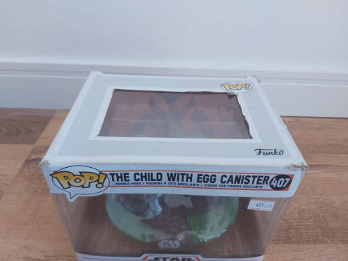 FUNKO POP STAR WARS THE MANDALORIAN - THE CHILD WITH EGG CANISTER 407- CAIXA COM AVARIA - Funko - #0