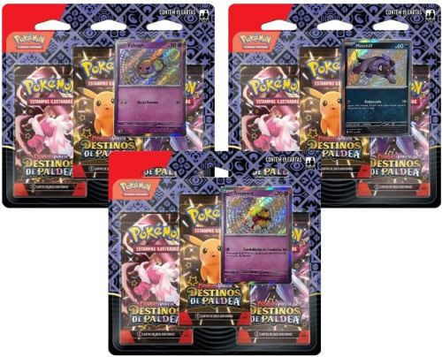 3 Blister Triplo Pack DESTINOS DE PALDEA COPAG-Pokemon TCG-