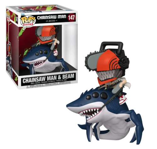 Funko Pop  Ride Deluxe Chainsaw Man Chainsaw Man E Beam 147   # - Produto Original
