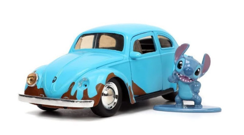 Miniatura Fusca Com Stitch Escala 1/32 Lilo E Stitch # - Produto Original
