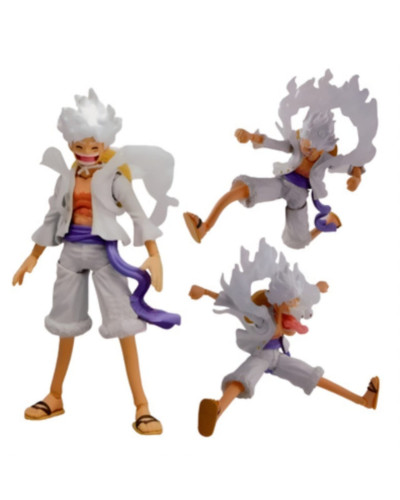 Action Figures Boneco Luffy Gear 5 One Piece Articulado Com Acessorios-One Piece-