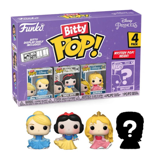 Funko Pop Bitty Cinderella 4 Pack Disney Princess- -