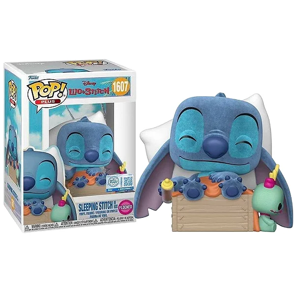 Funko Pop Sleeping Stitch - Lilo E Stitch - #1607 FUNKO POP #1607 - Produto Original
