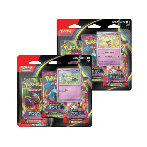 Blister Triplo Fogo Fantasmagórico Pokémon   # - Produto Original