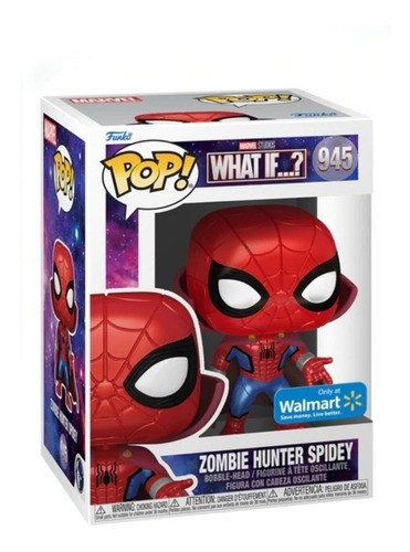 Funko Pop Zombie Hunter Spidey - Selo Walmart - Metallic - Marvel What If...? - #945 FUNKO POP #945 - Produto Original