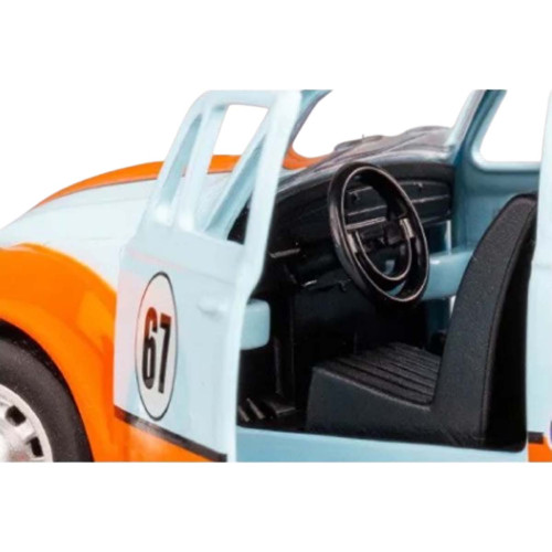 Action Figures Miniatura Volkswagen Fusca 1967 Gulf CCA Escala 1/36 Azul - California Toys - #