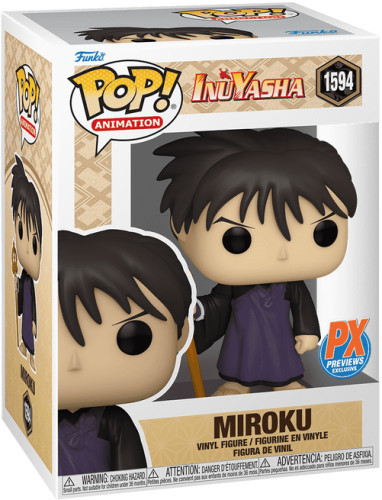 Funko Pop - Miroku ( Px Exclusive ) - Inuyasha - #1594- -1594