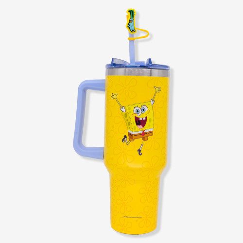 CANECAO TUMBLER C/PINGENTE 1,15LT BOB ESPONJA IM READY   # - Produto Original