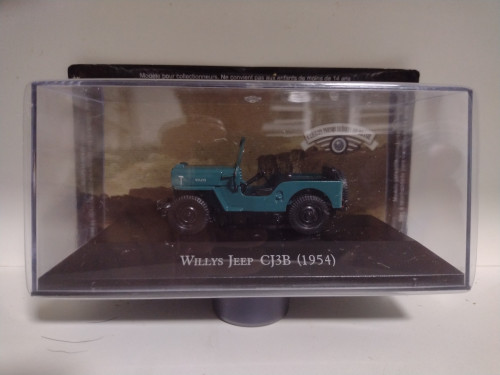 Action Figures Jeep Willys CJ3B 1954. 1/43-Carros Antigos-