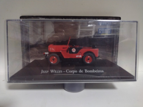Action Figures Jeep Willys Corpo de bombeiros . 1/43 Carros Antigos # - Produto Original