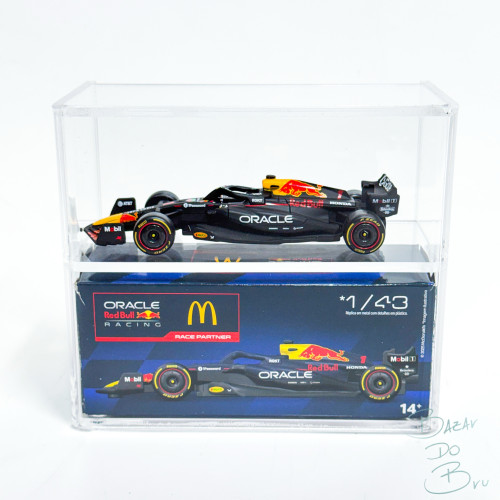 Expositor para Miniatura Carro F1 Red Bull Mc Donalds 1/43 Com Caixa Expositor # - Produto Original