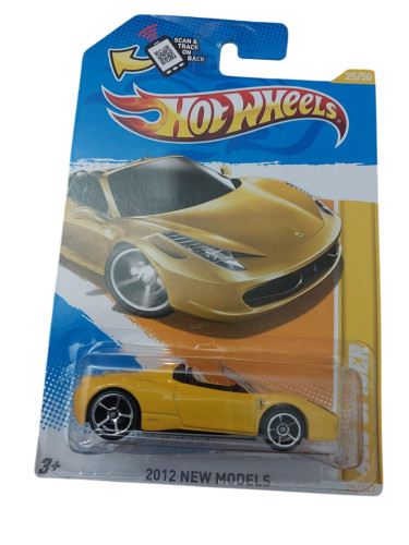Action Figures Hot Wheels Mainline Ferrari 458 Spider Amarela-Ferrari-