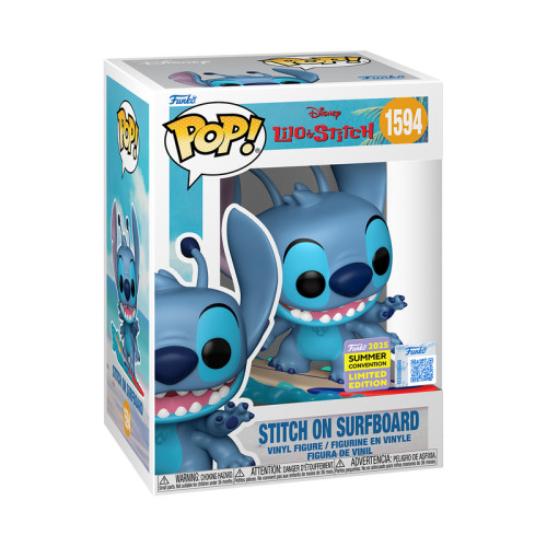 Action Figures Funko Pop Stitch On Surfboard 1594 Ssdc-Lilo E Stitch-