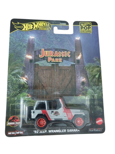 Action Figures Hot Wheels Premium Jurassic World 92 Jeep Wrangler Sahara-Jurrasic World-