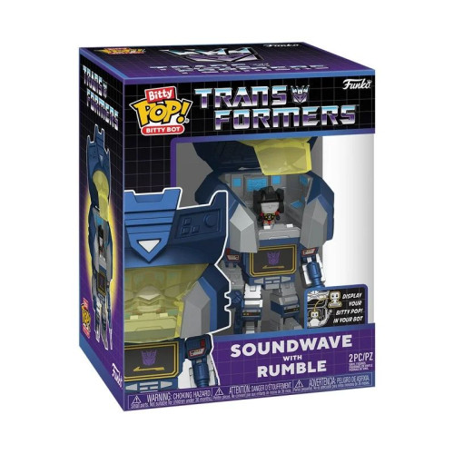 Action Figures Funko Pop Bitty Bots Transformers Soundwave With Rumble-Transfomers-