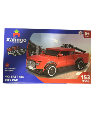 Xalingo Bloco Super Maquina Cidade 153 Peçs 4x4 Fast Red Car   # - Produto Original
