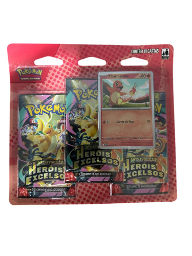 Blister Triplo Pokemon Charmander Me02.5 Herois Excelsos   # - Produto Original