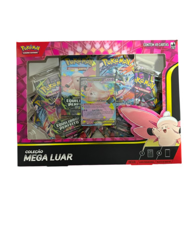 Box Pokemon Coleção Mega Luar Mega Clefable 49 Cartas- -