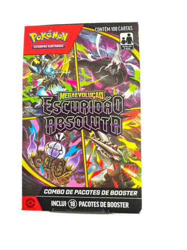 Combo De Booster Pokémon MegaEv Escuridão Absoluta 108 Cards- -