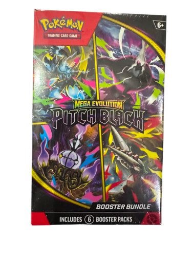 Pokemon Mega Pitch Black 6 Booster Packs Bundle Inglês- -